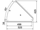 Deckel BET RBD 45° 500×525mm Stahl bandverzinkt