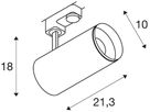 LED-Spot SLV 3~ NUMINOS L PHASE 28W 2400lm 3000K 60° Ø100×213mm schwarz