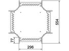 Kreuzstück BET RK 85×300mm Stahl bandverzinkt