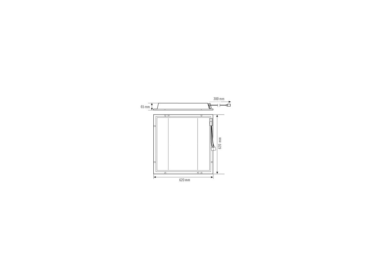 LED-Deckeneinlegeleuchte ESYLUX CELINE-2 PNL 625 DDP OP 3800 8TW IP20 DALI ELC