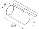 LED-Spot SLV NUMINOS S 48V TRACK DALI 16W 1030lm 930 40° Ø60×125mm sz/sz