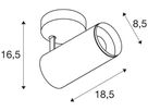 LED-Spot SLV NUMINOS SPOT M PHASE 20W 1880lm 3000K 60° Ø85×185mm schwarz