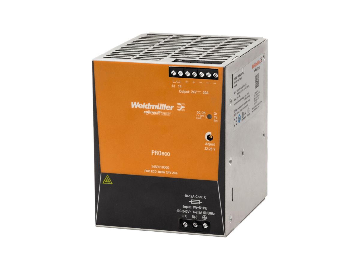 Schaltnetzgerät Weidmüller Connect Power PRO ECO 480W 48V 10A