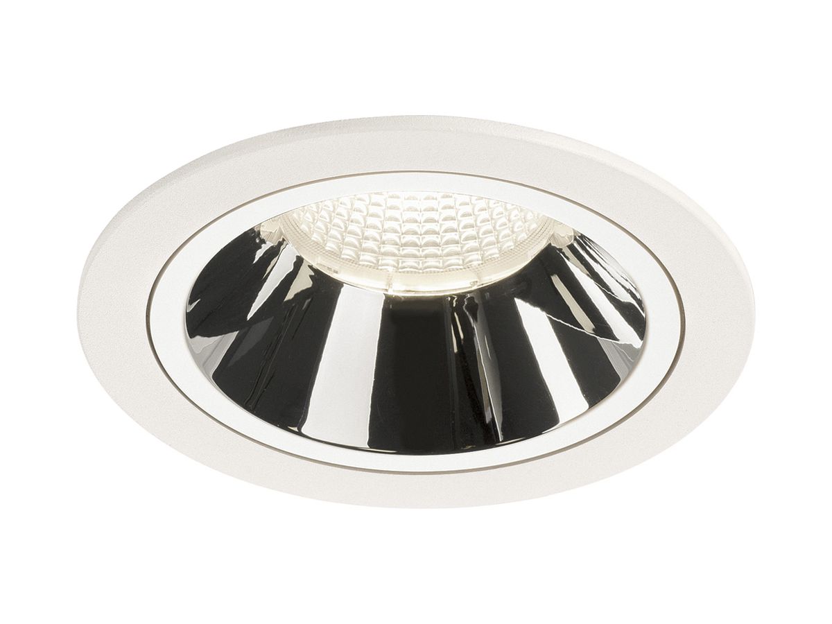 LED-Downlight SLV NUMINOS L 25.4W 2350lm 4000K 55° DIM Ø130×85mm ws/Cr