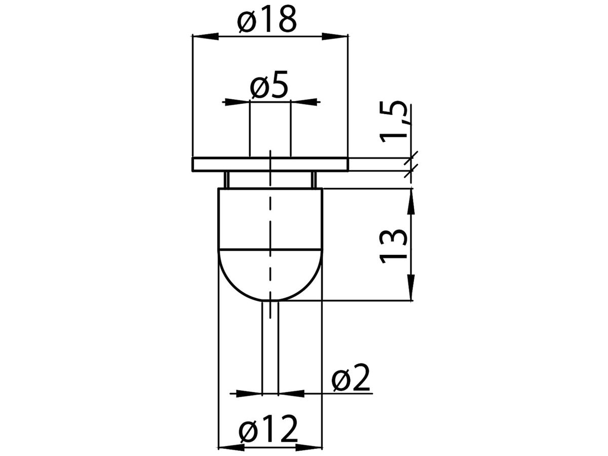 Abhängehalterung Sylvania OneTrack Messing Ø12×13mm Chrom