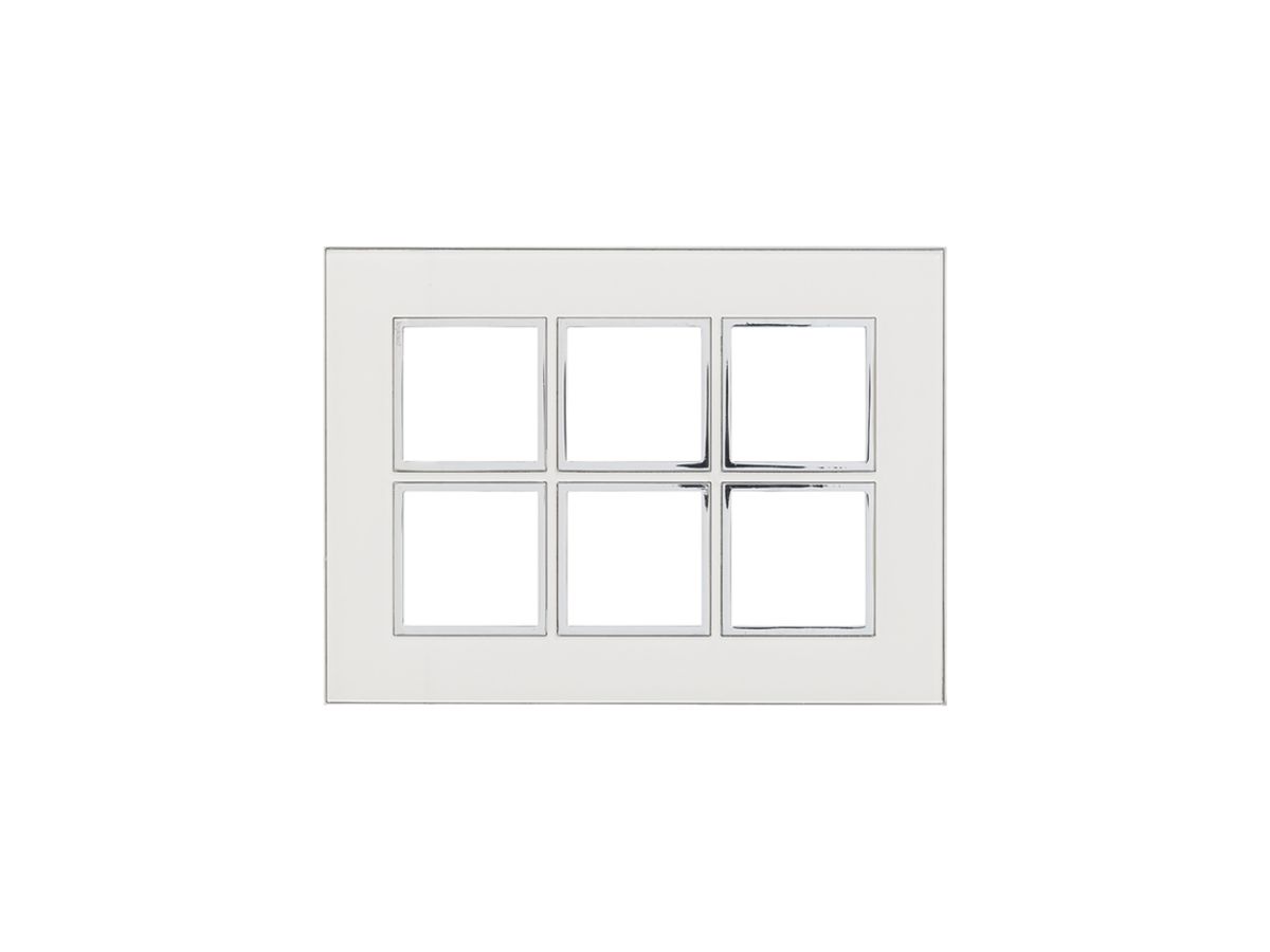 UP-Kopfzeile Legrand Arteor 2×3, horizontal, mirror white