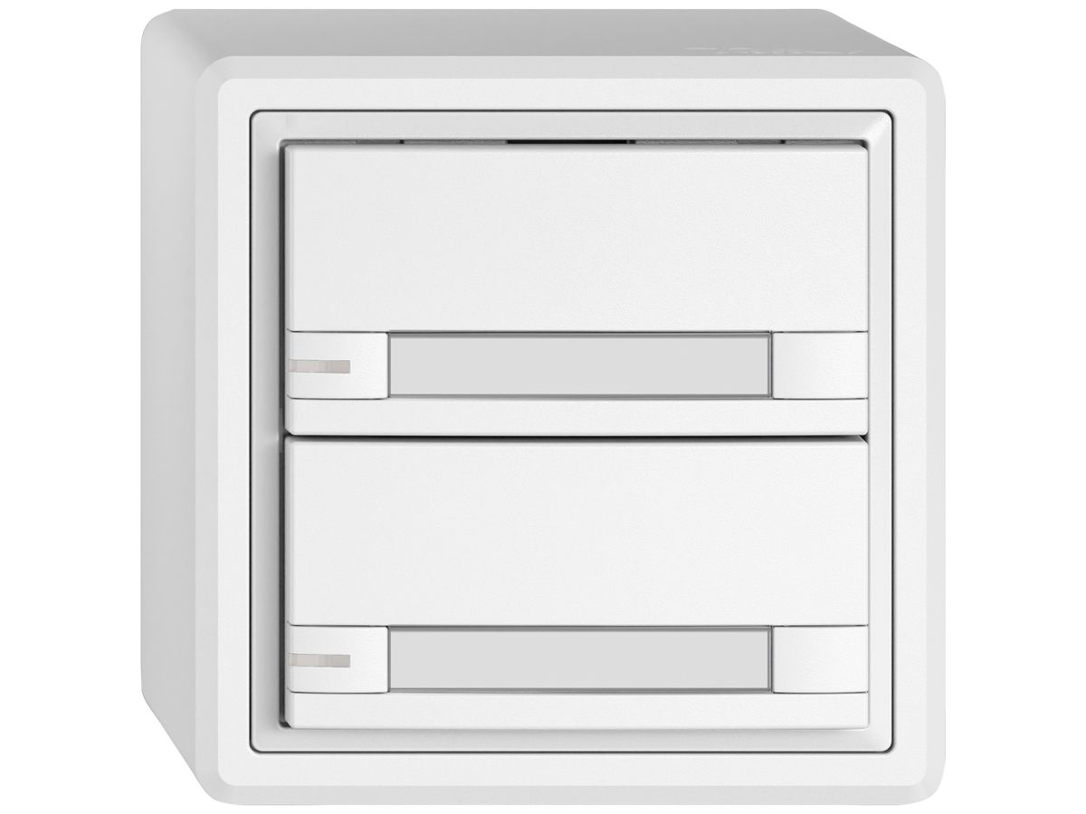 AP-KNX-Taster RGB EDIZIO.liv SNAPFIX® Temperaturfüh.RGB-LED Pap.2×T 2-Tbed.ws