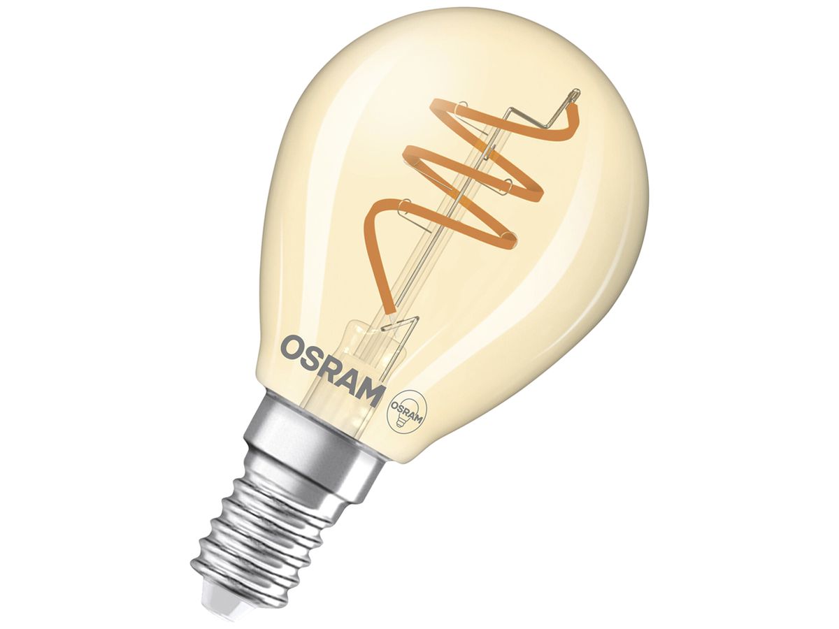 LED-Lampe Osram Vintage 1906 E14 4.9W 470lm 2200K DIM Ø45×80mm Gold