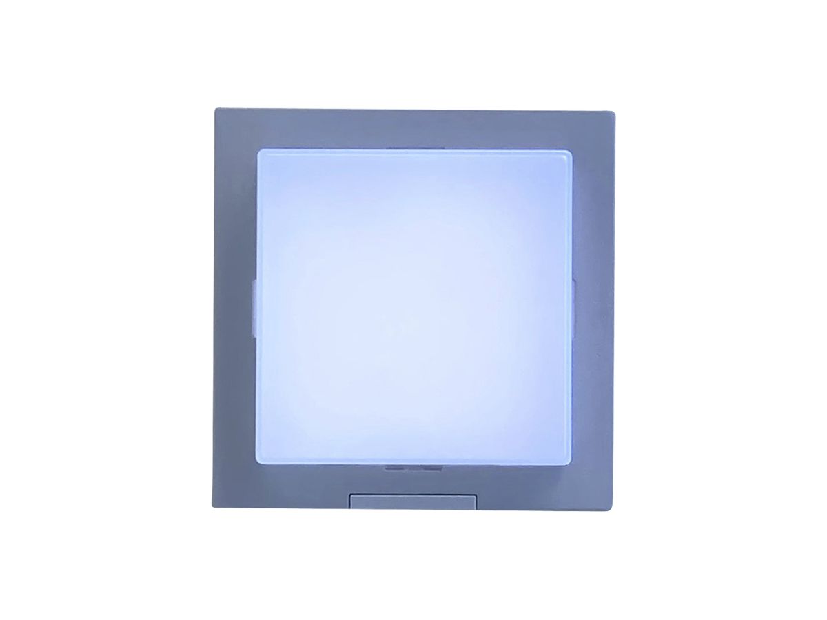 LED-Wandleuchte Z-Licht Cube 4.5W 500lm 3000K IP65 115×115mm grau