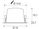 LED-Downlight SLV NUMINOS XL 37.4W 3500lm 2700K 40° DIM Ø160×108mm sz/ws