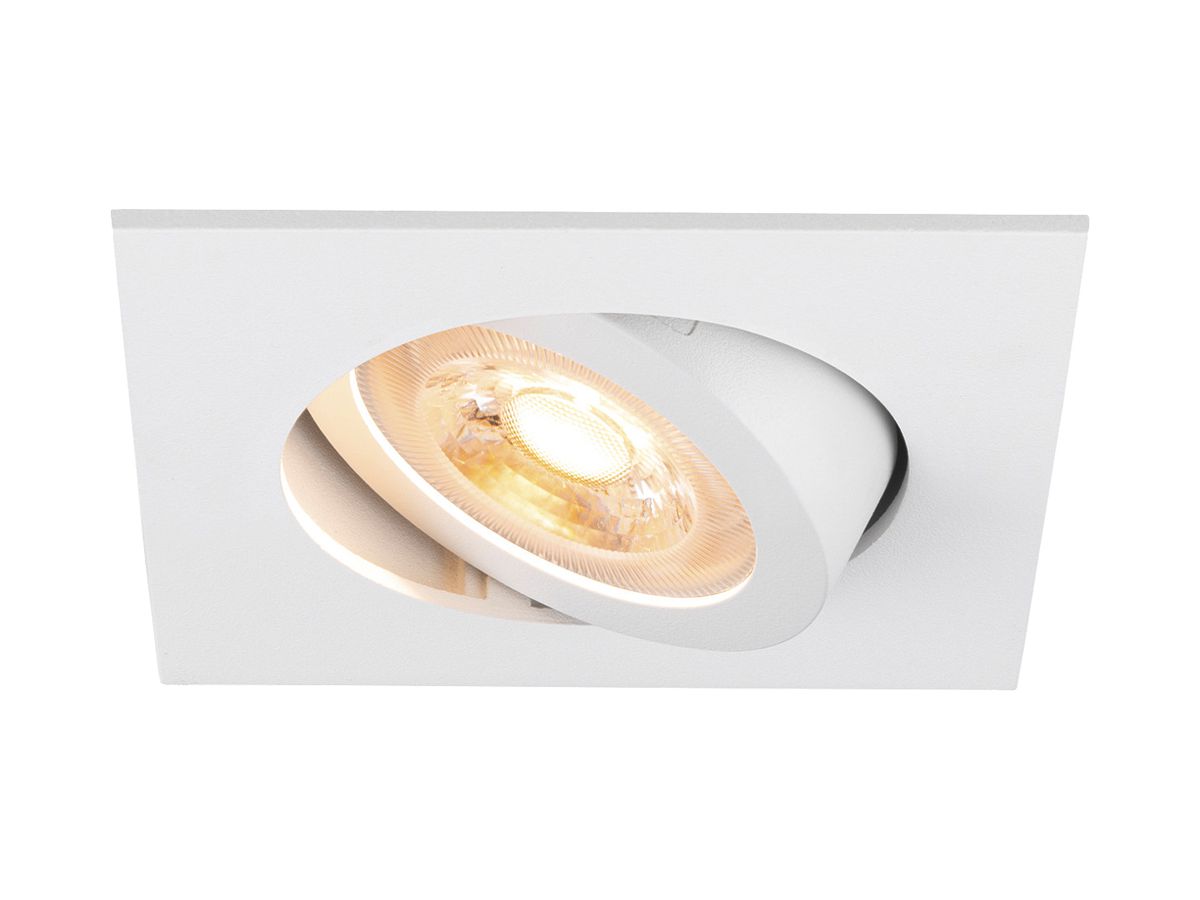 LED-Downlight SLV NEW TRIA 68 GU10 1×10W DIM 82×82mm weiss