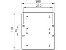 Montageplatte Bettermann 310×280mm tauchfeuerverzinkt