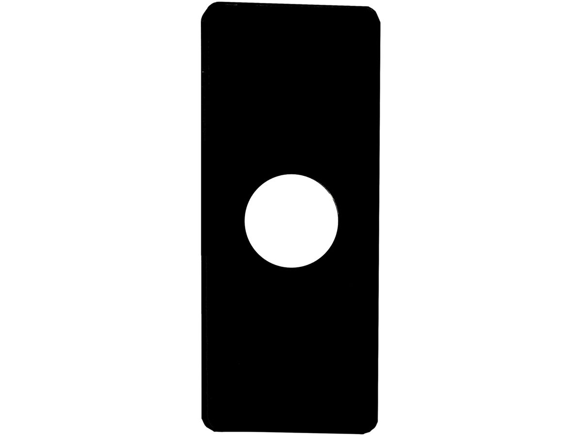 Abdeckplatte 3×1 Bl+43mm +blind schwarz