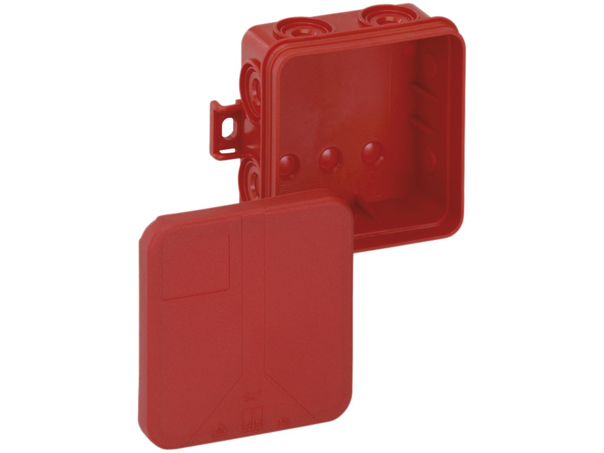 AP-Abzweigdose Sd 7 SB-L, leer 75×75×37mm, IP55, rot