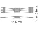 Durchverdrahtung LEDVANCE LINEAR INDIVILED 5×2.5mm² 1430mm Stecker/Buchse gelb