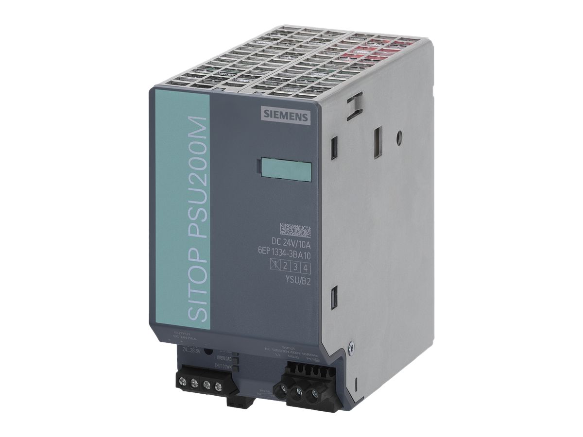 Stromversorgung Siemens SITOP PSU200M, IN:120/230…500VAC (1/2L), OUT:24VDC/10A