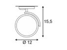 Strahler SLV KALU TRACK, GU10 75W mit 1-Phasen-Adapter IP20 weiss