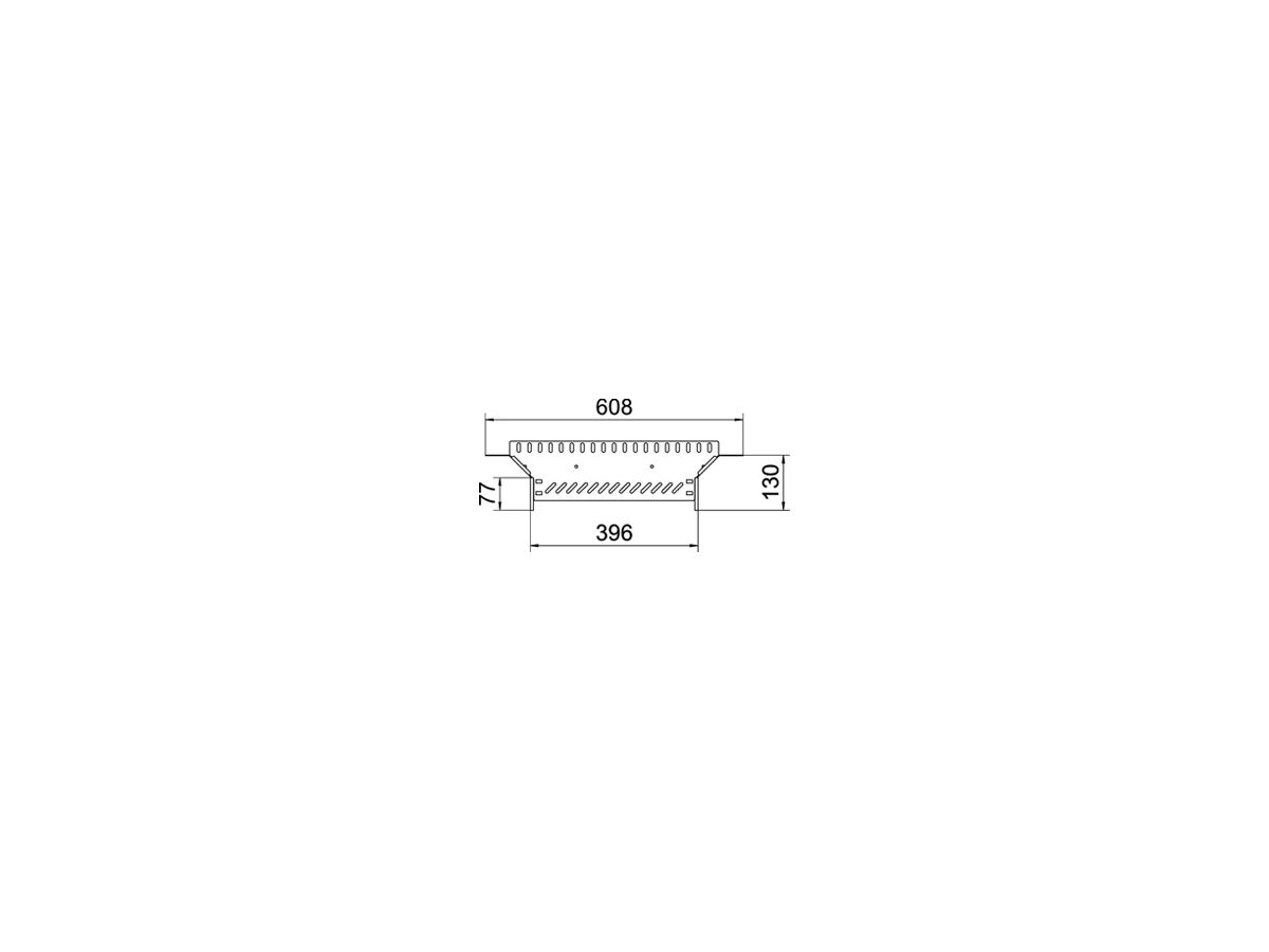 T-Abgang BET RAA 110×400mm Stahl bandverzinkt