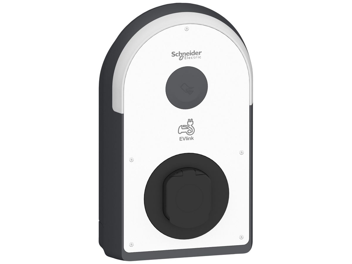 Ladestation EVlink Pro AC Wallbox mit T2S Steckdose 6mA NFC/RFID Reader