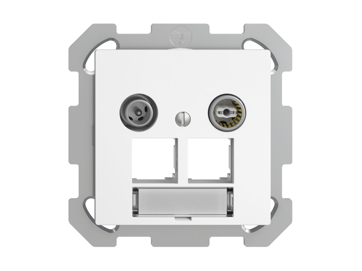 UP-Multimediadose EDIZIOdue FM EASYNET 11dB, f.2×RJ45 S-One, weiss