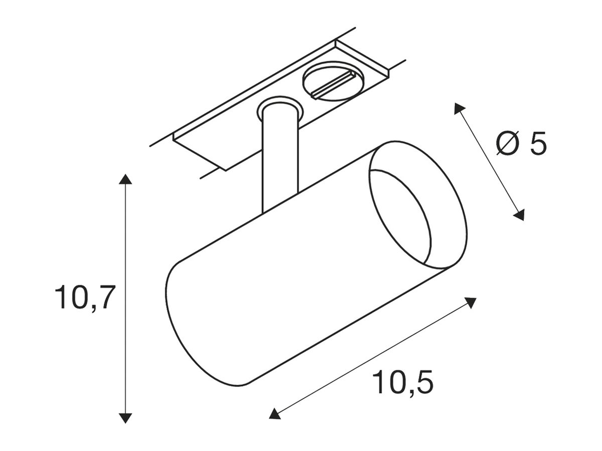 LED-Strahler SLV NOBLO SPOT PHASE 6W 740lm 927 32° DIM 1PH Ø50mm schwarz