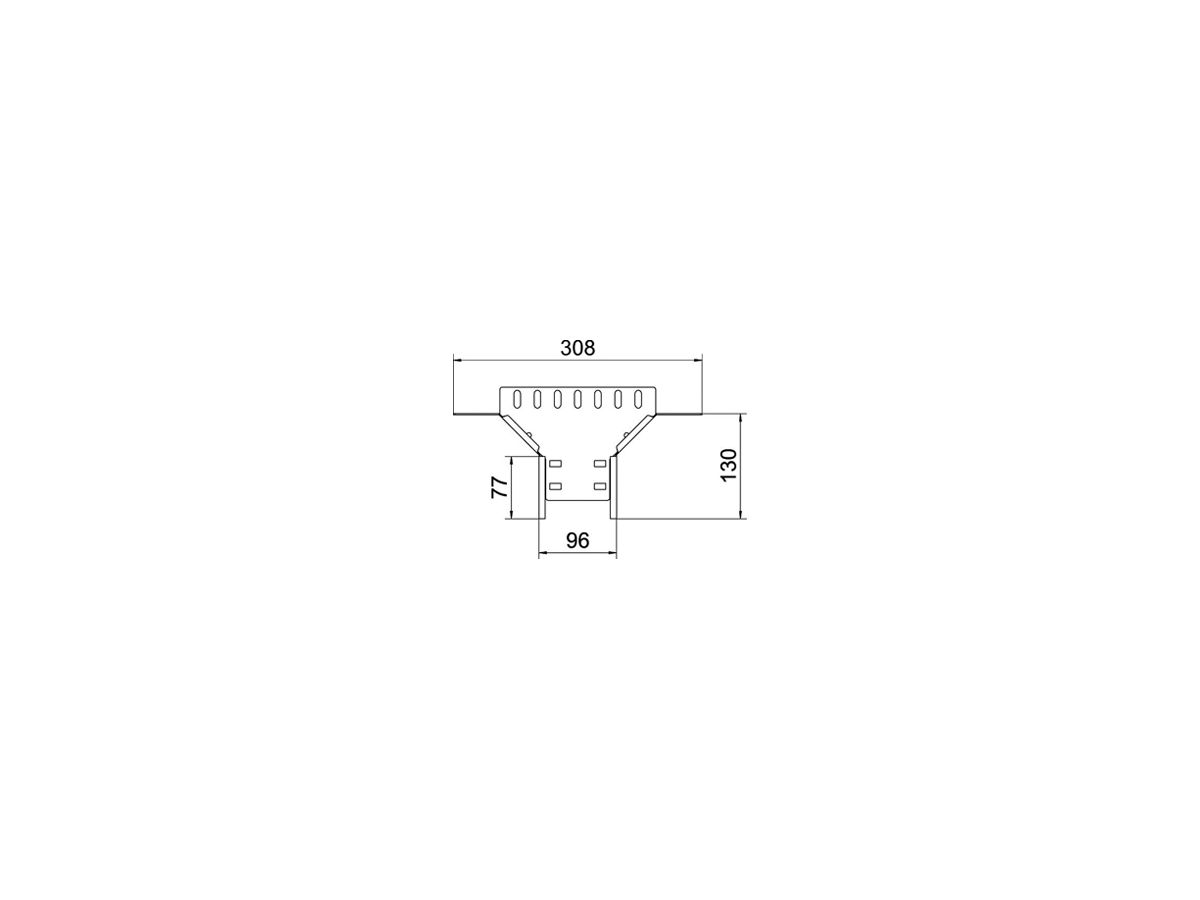 T-Abgang BET RAA 110×100mm Stahl bandverzinkt