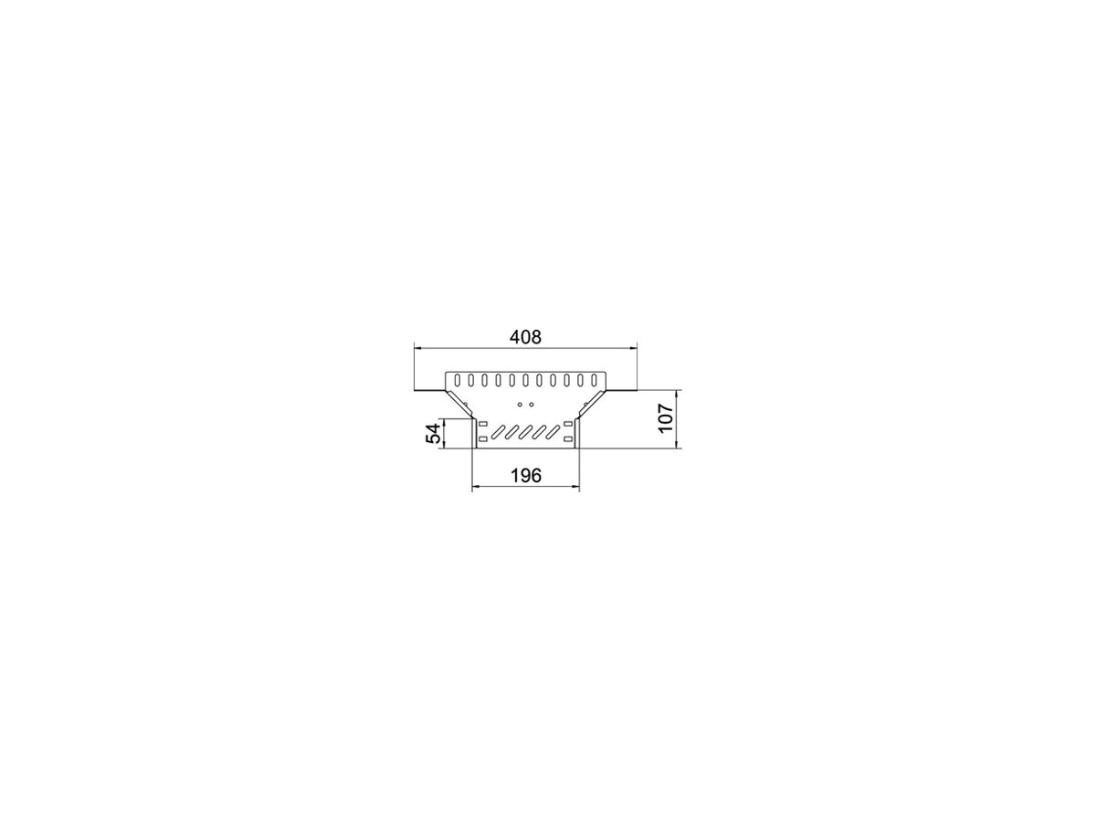 T-Abgang BET RAA 35×200mm Stahl bandverzinkt