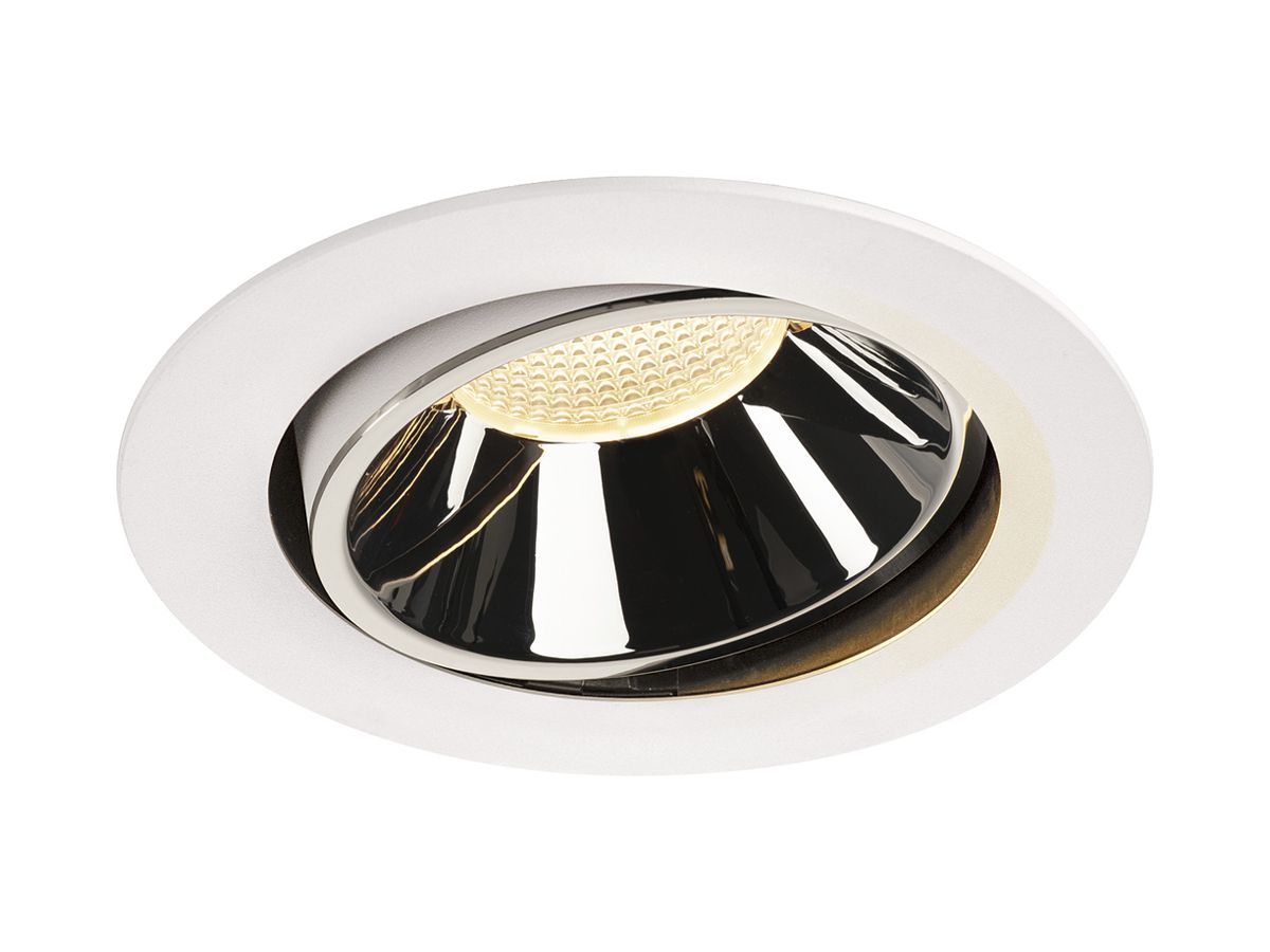 LED-Downlight SLV NUMINOS MOVE XL 37.4W 3500lm 3000K 40° DIM Ø190×118mm ws/Cr