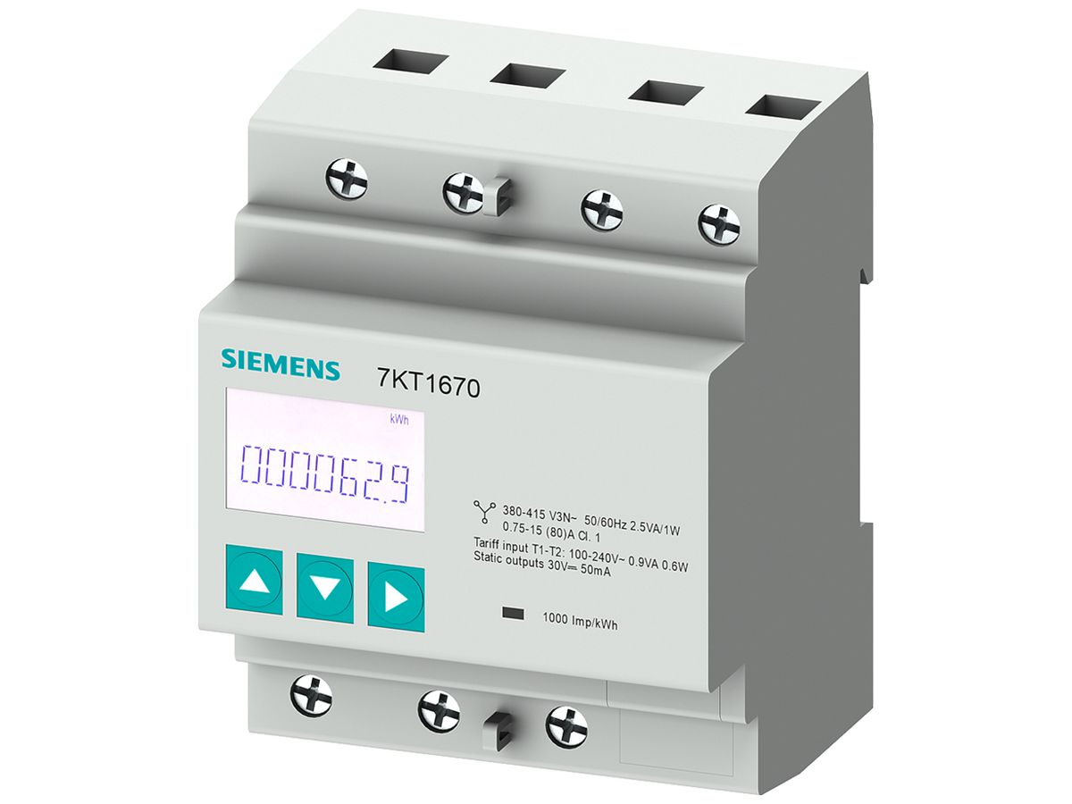 Messgerät Siemens SENTRON 3L S0 L-L 400V, L-N 230V, 80A