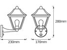 Wandleuchte LDV ENDURA CLASSIC TRAD UP E27 Sensor Aluminium anthrazit IP44