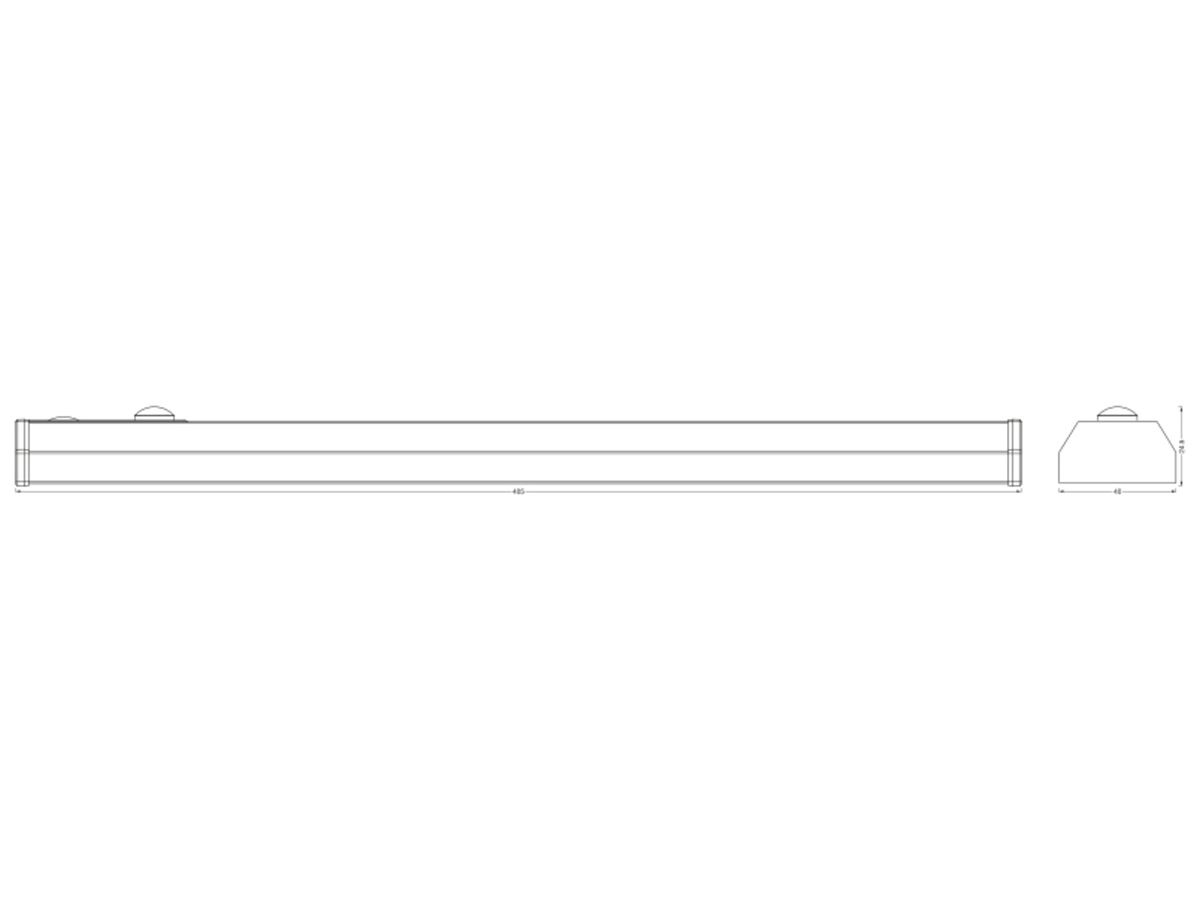 LED-Deckenleuchte LDV LINEAR LED MOBILE 1W 70lm 4000K PIR USB weiss