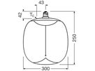 LED-Lampe Osram Vintage 1906 E27 12W 550lm 818 DIM Ø250×300mm