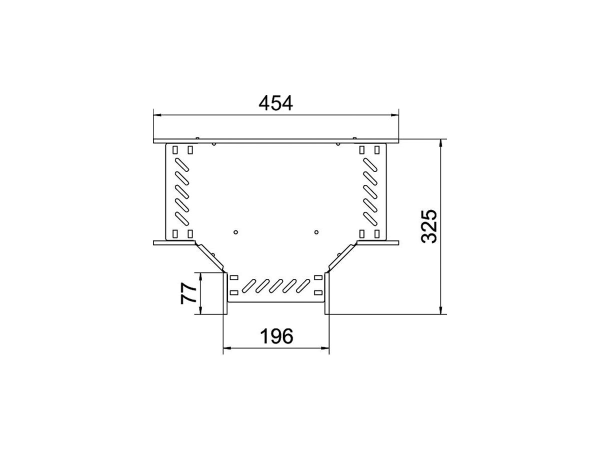 T-Stück BET RT 85×200mm Stahl feuerverzinkt