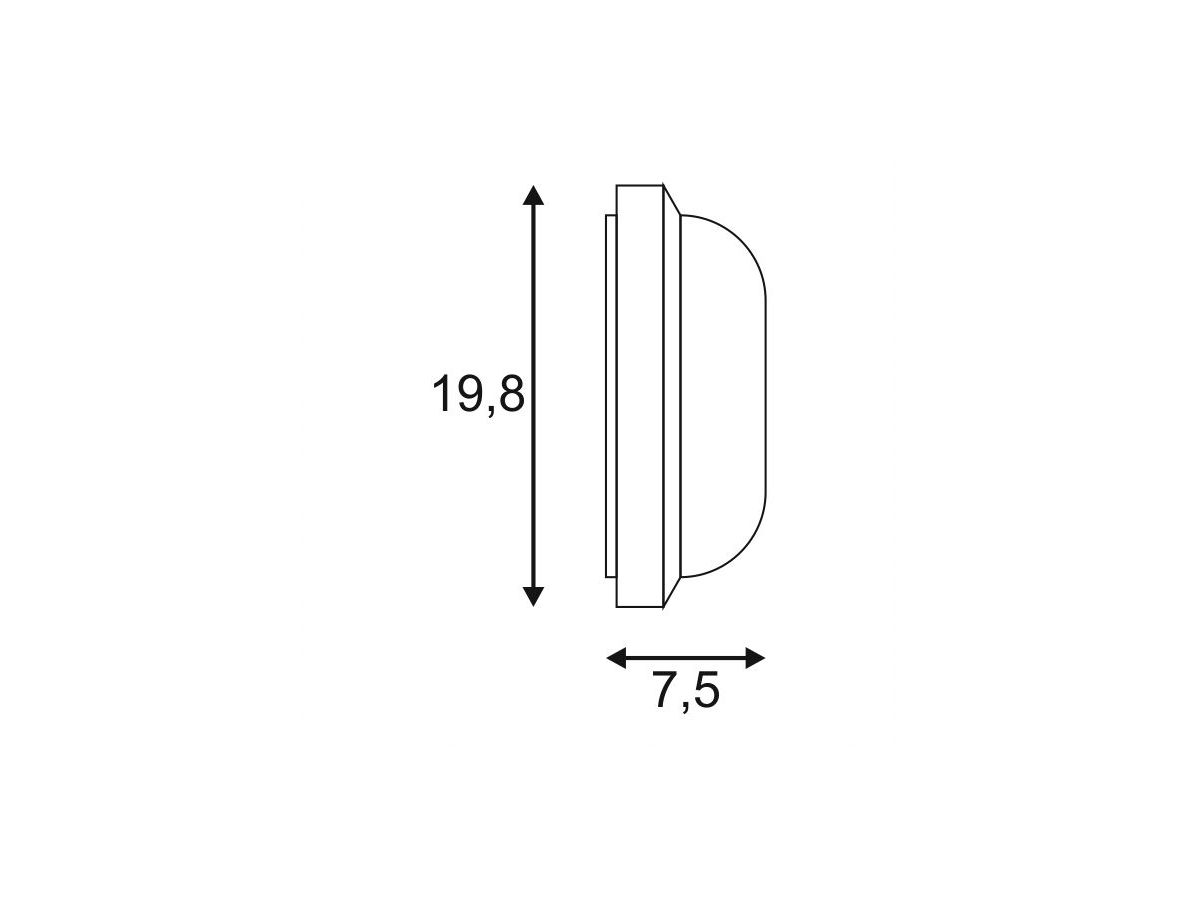 LED-Decken-/Wandleuchte SLV TERANG 2, 11W 680lm 3000K IP44 anthrazit