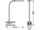 LED-Tischleuchte LEDVANCE PANAN CLIP Akku USB 5.2W 80lm 4000K DIM weiss