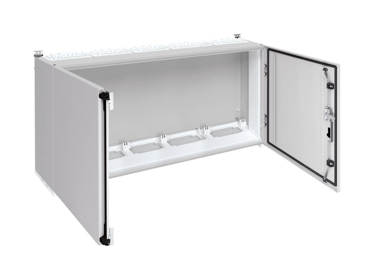 Wandschrank Hager univers mit Volltür SK I IP55 650×1300×275mm RAL 7035