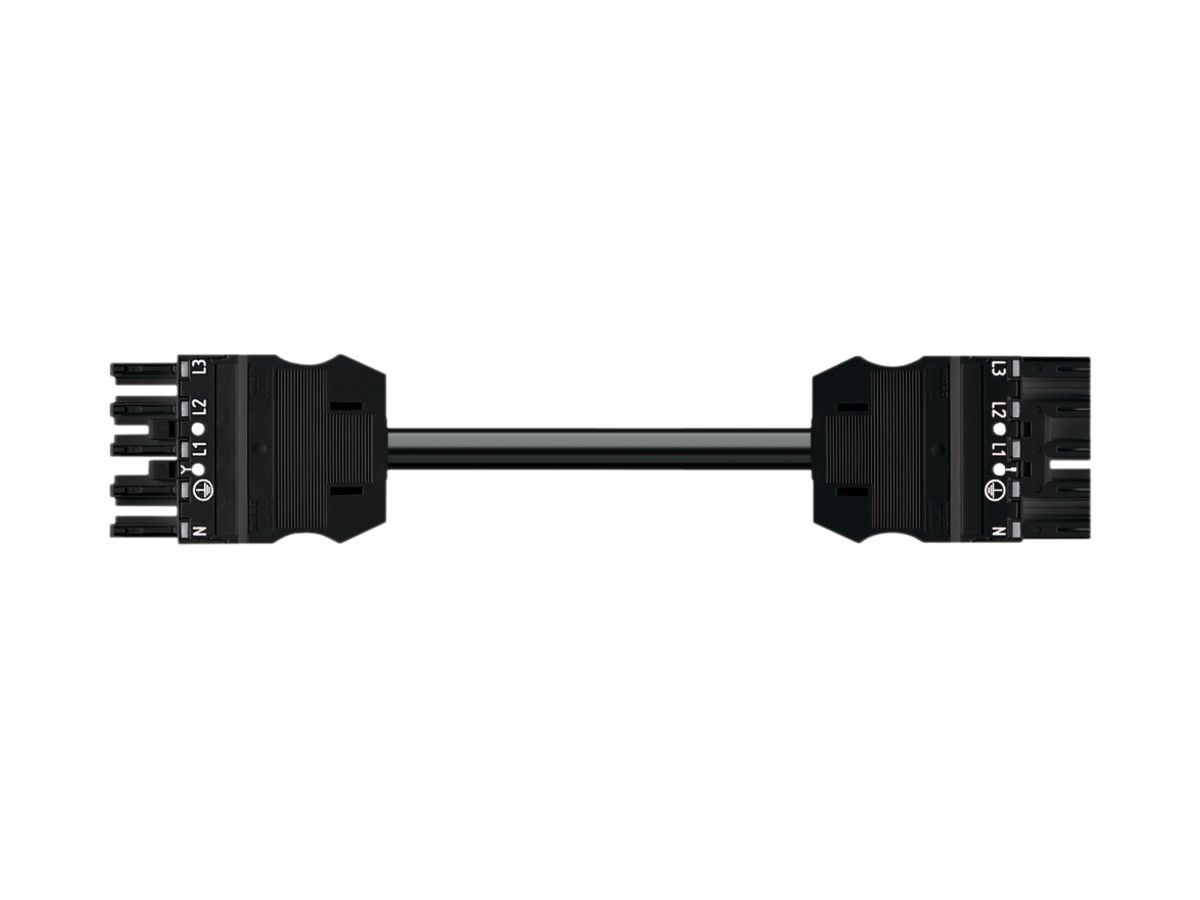 Verbindungsleitung WAGO 5×1.5mm² 16A 400V 2m Cod.A schwarz