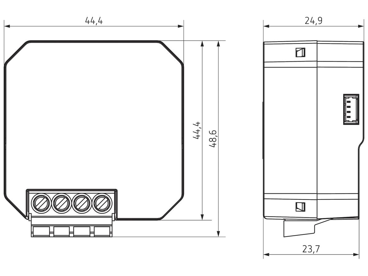 UP-Jalousieaktor KNX Theben LUXORliving T4 S RF 4-Kanal