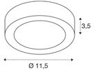 LED-Decken-/Wandleuchte SLV SENSER 12 ROUND 8.2W 470lm 4000K DIM weiss