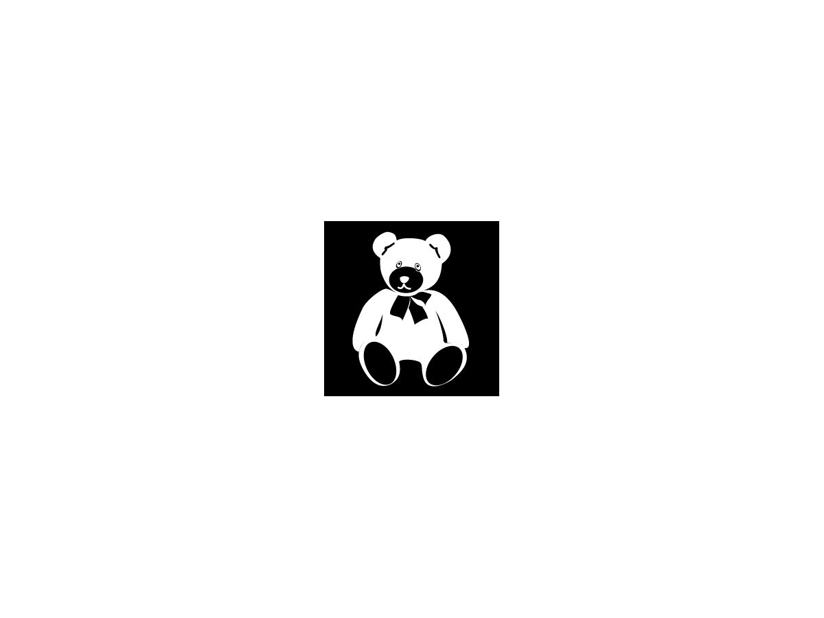 Folie neg.Symbol 'Teddy' EDIZIOdue schwarz 42×42 für Lampe LED