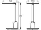 LED-Tischleuchte Philips Einstein 15W 630lm 2800/4000/5100K grau