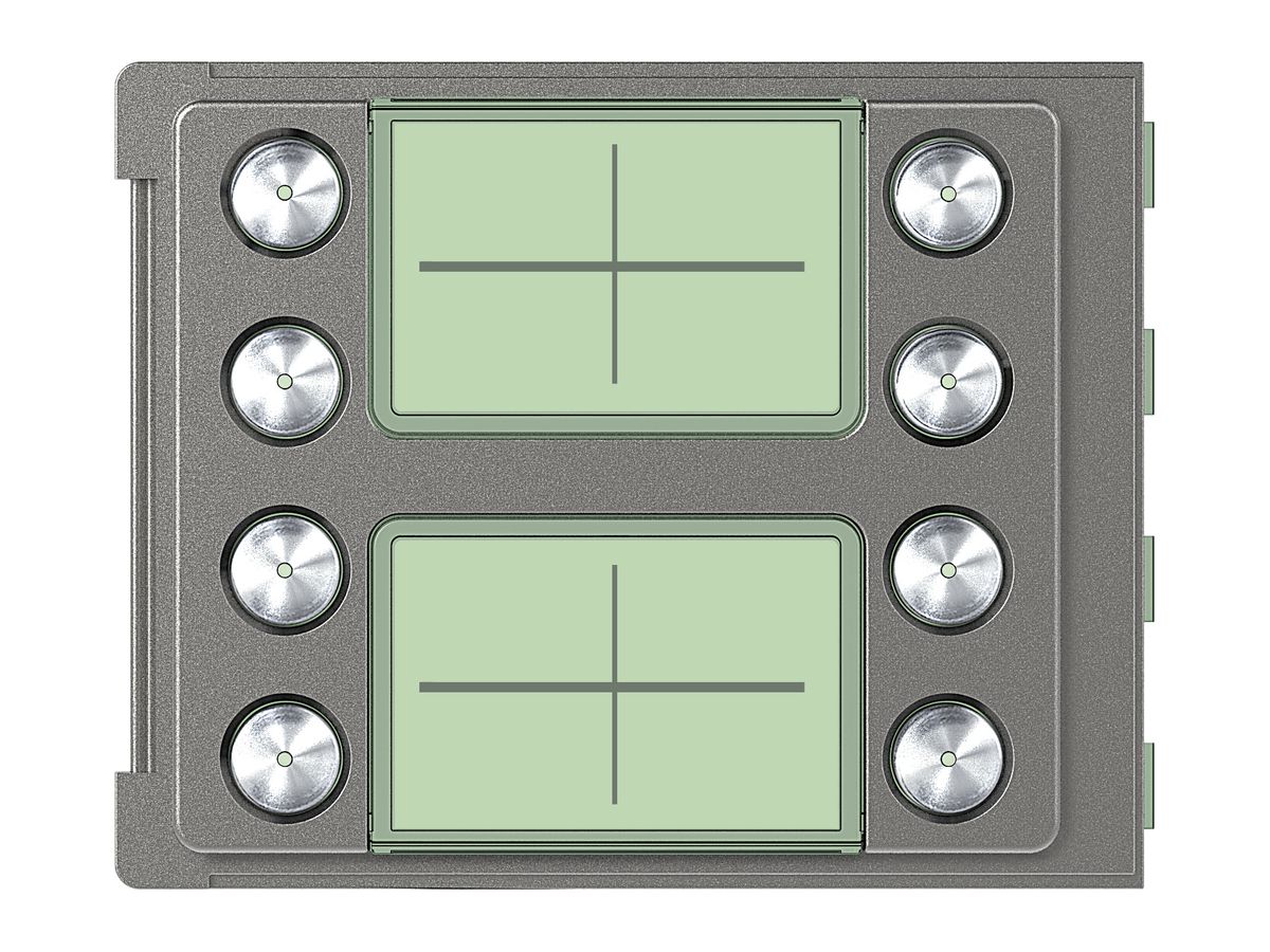 Frontblende mit 8 Tasten für Ruftastenmod.8 Tasten Sfera ROB