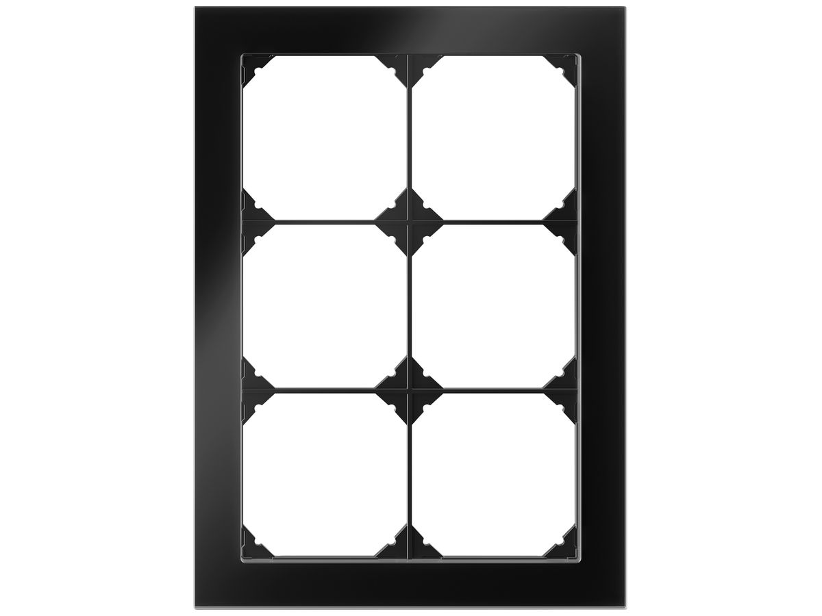 UP-Kopfzeile EDIZIO.liv prestige SNAPFIX® 3×2 214×154mm glas schwarz