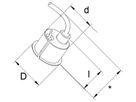 EB-Magnetkontakt BSW DMC15Z.06, Typ Z, 1S 0.5A/100VDC, Kabel 6m, IP68, Ms