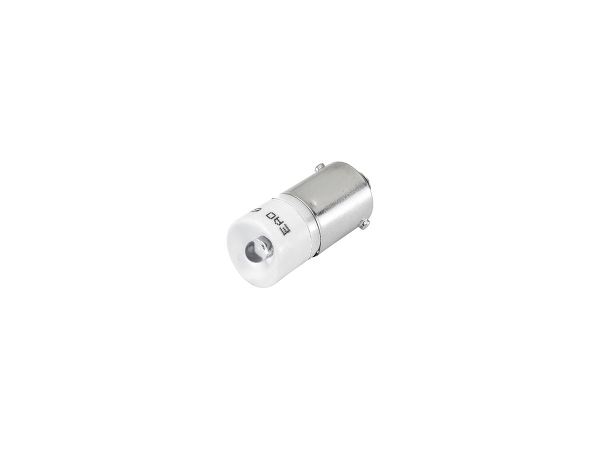 LED single EAO T3 1/4 BA9s 6VDC, 17mA, weiss