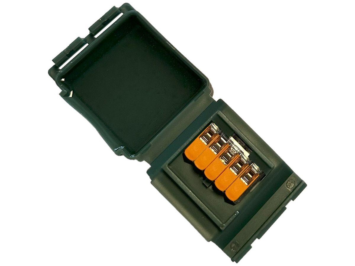 Verbindungsmuffe SUPERBLOCK 5W mit Gel 5×2.5mm² 32A 57×47×26mm IPX8 sz