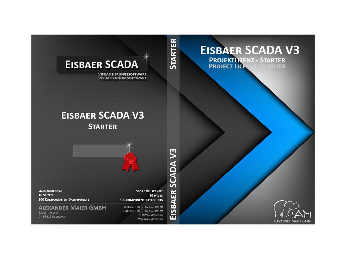 Software-Lizenz EisBär SCADA 3, "Starter", mit USB-Dongle