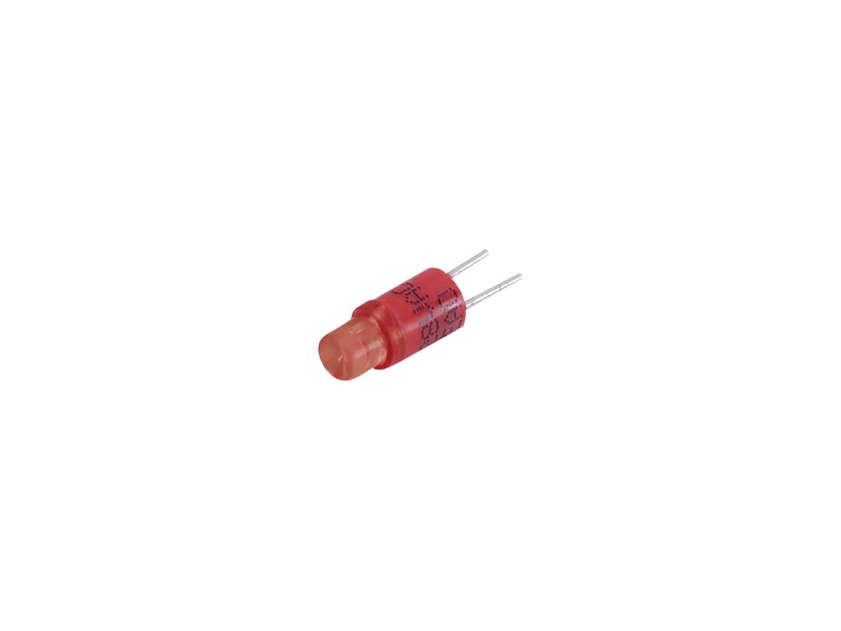 LED single EAO T1 Bi-Pin 28VAC/DC, 5mA/9mA, rot