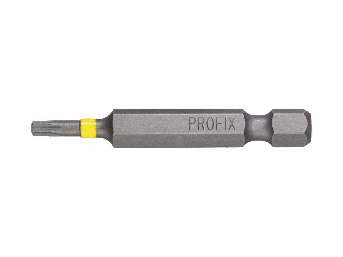 Bit Torx-Schraube PROFIX T10×50mm 1/4" Markierung gelb