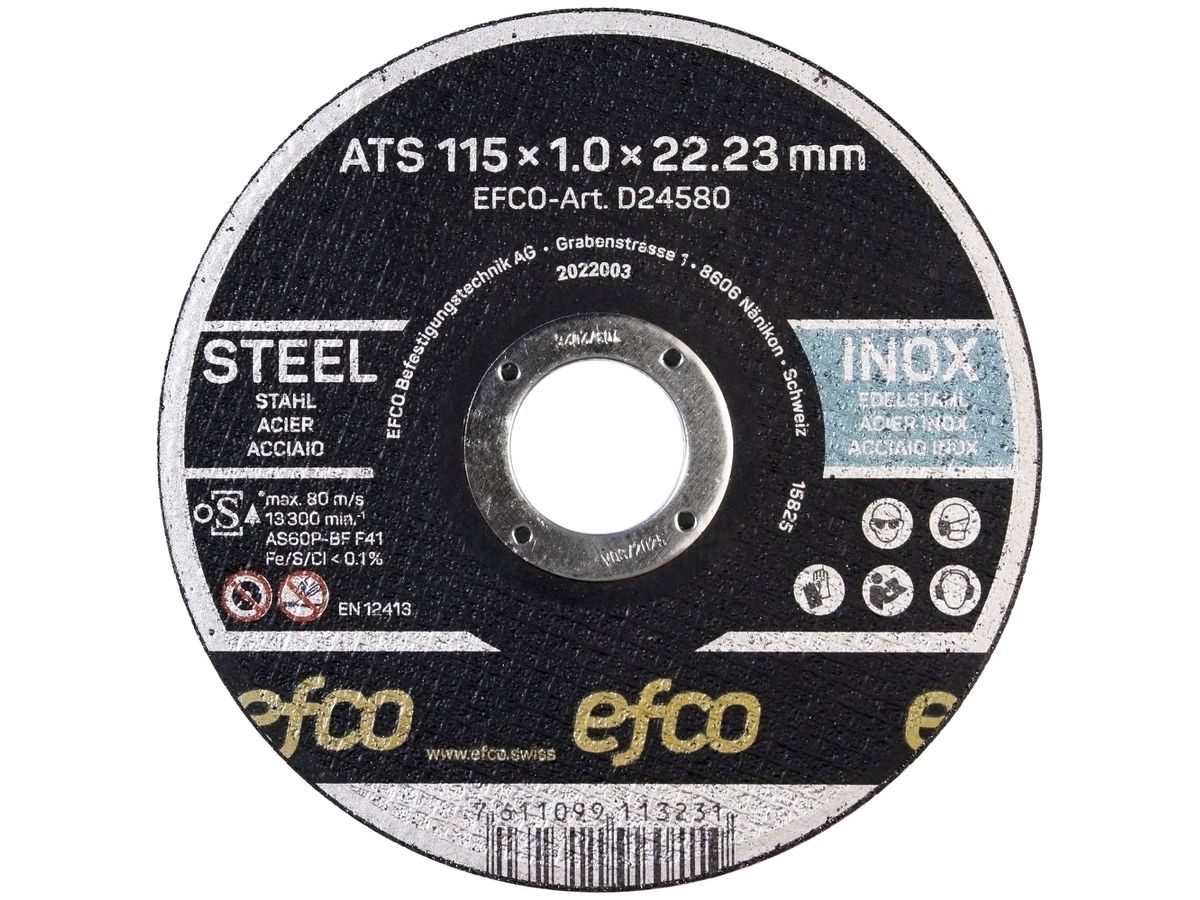 Trennscheibe EFCO ATS Ø115×1×22.2mm 25 Stück